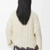 Maglione in lana Ecru/Marrone Maglione in lana Ecru/Marrone