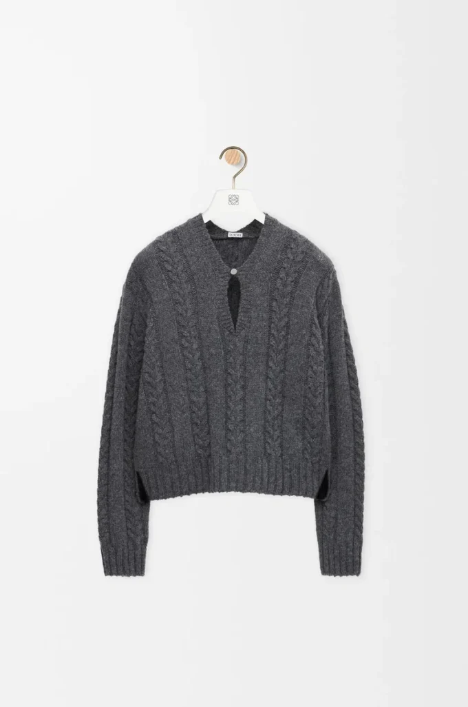 Maglione in lana grigio