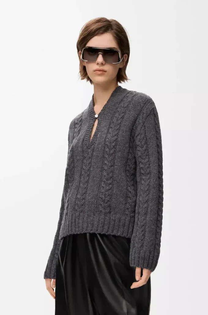 Maglione in lana grigio