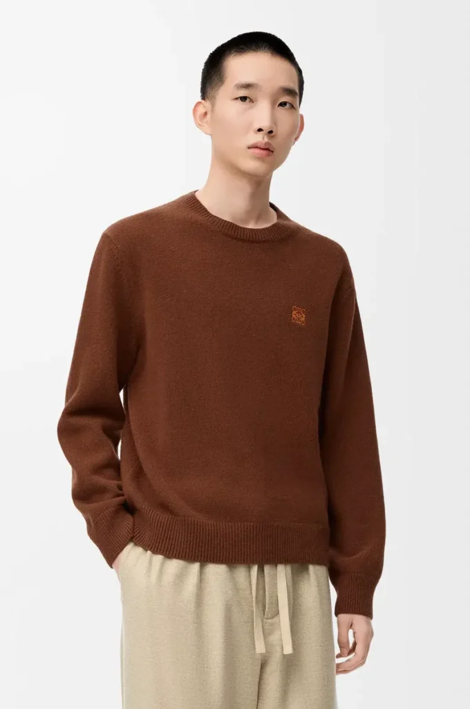 Maglione in lana marrone