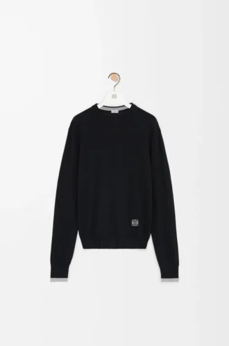 Maglione in lana nero/grigio