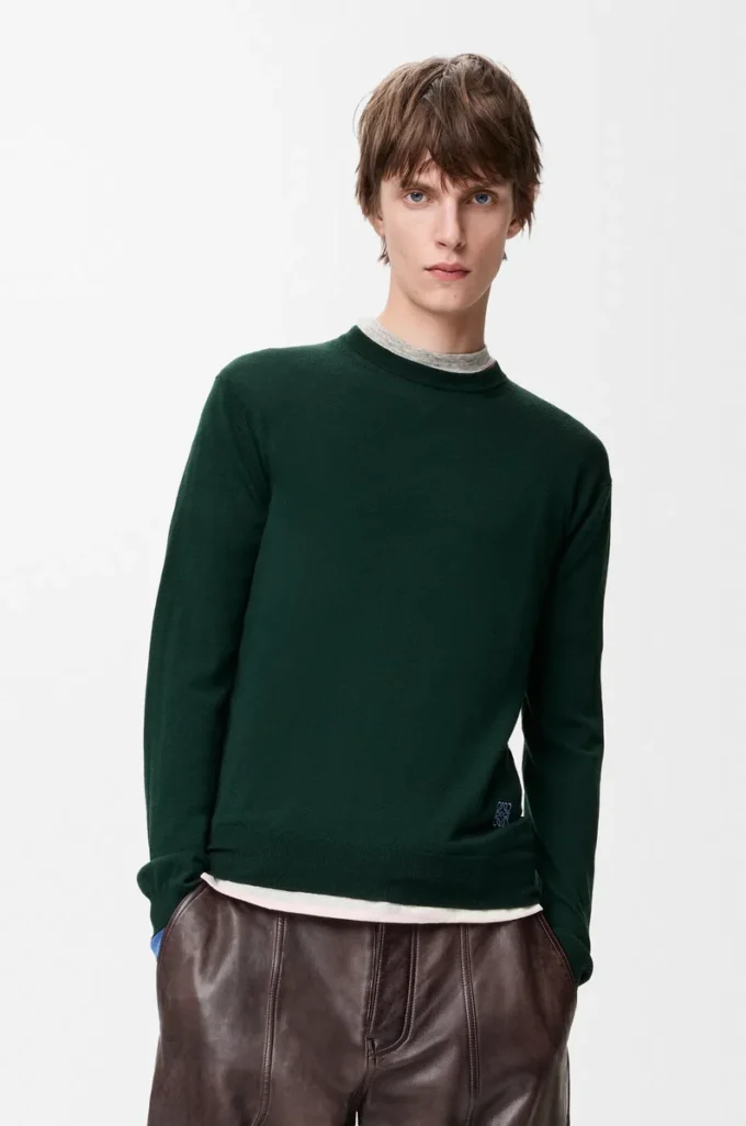 Maglione in lana Verde/Blu