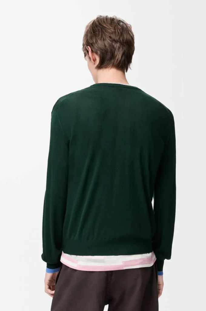 Maglione in lana Verde/Blu