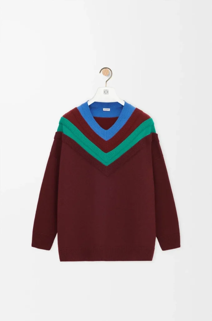 Maglione in lana Verde/Rosso/Multicolore Maglione in lana Verde/Rosso/Multicolore