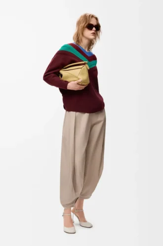 Maglione in lana Verde/Rosso/Multicolore