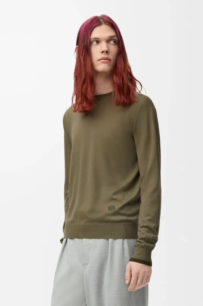 Maglione in lana Verde/Verde kaki Maglione in lana Verde/Verde kaki
