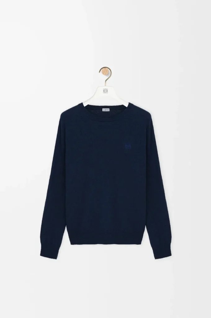 Maglione in misto cotone blu navy Maglione in misto cotone blu navy