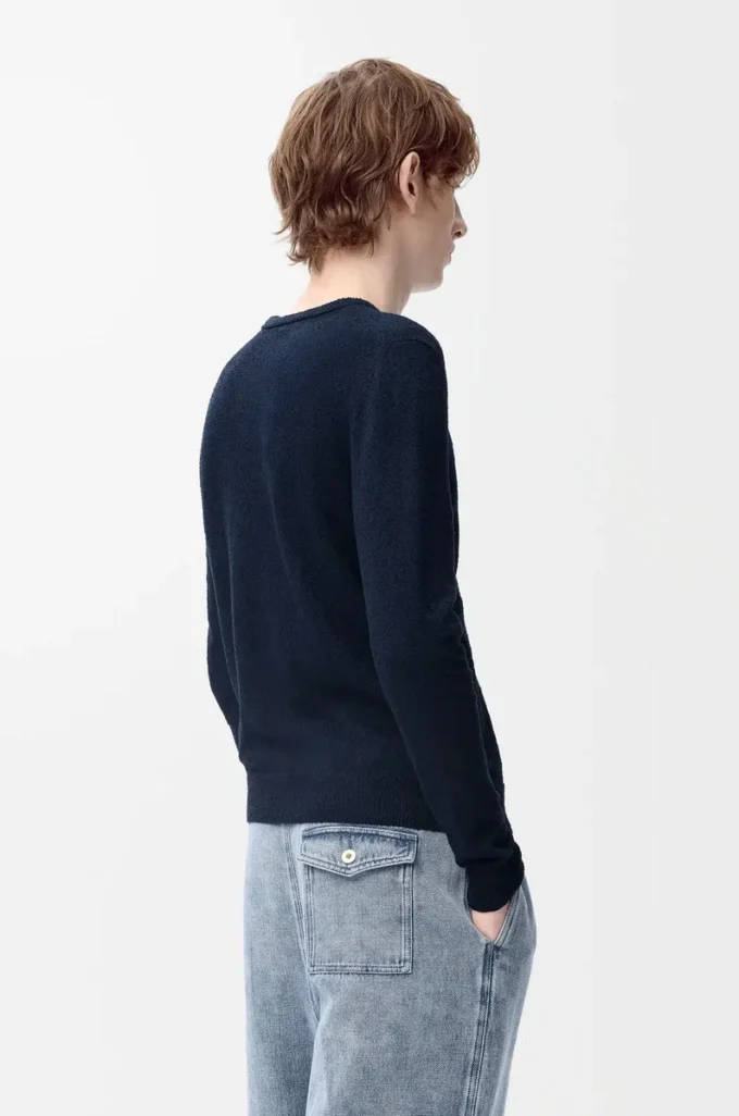 Maglione in misto cotone blu navy Maglione in misto cotone blu navy
