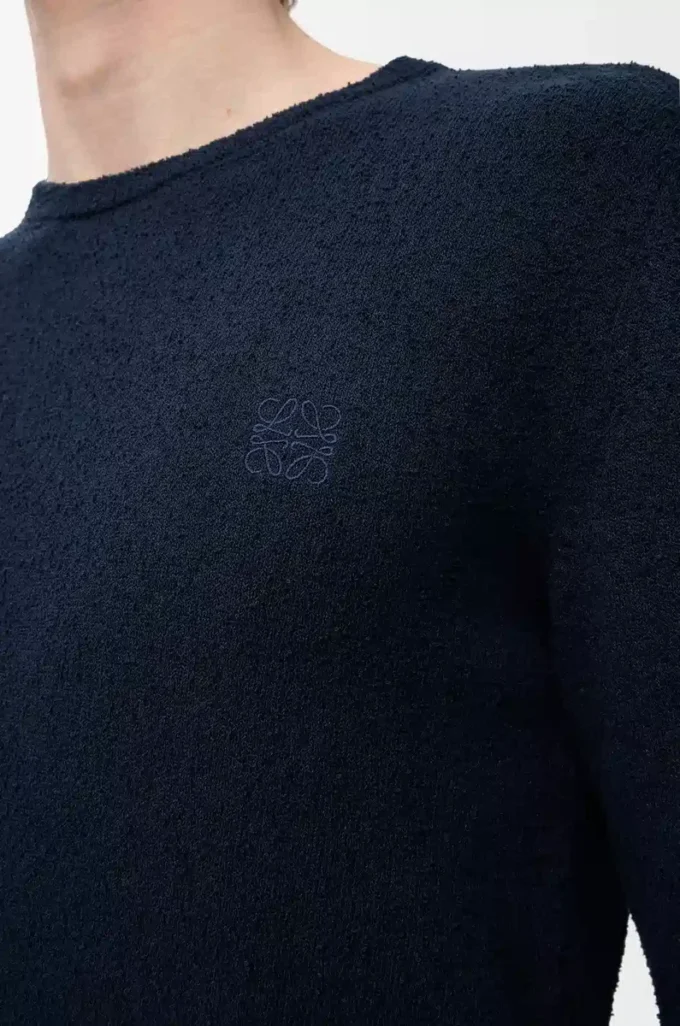 Maglione in misto cotone blu navy Maglione in misto cotone blu navy