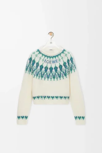 Maglione in misto lana Bianco/Menta