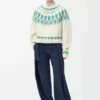 Maglione in misto lana Bianco/Menta