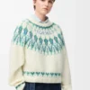 Maglione in misto lana Bianco/Menta