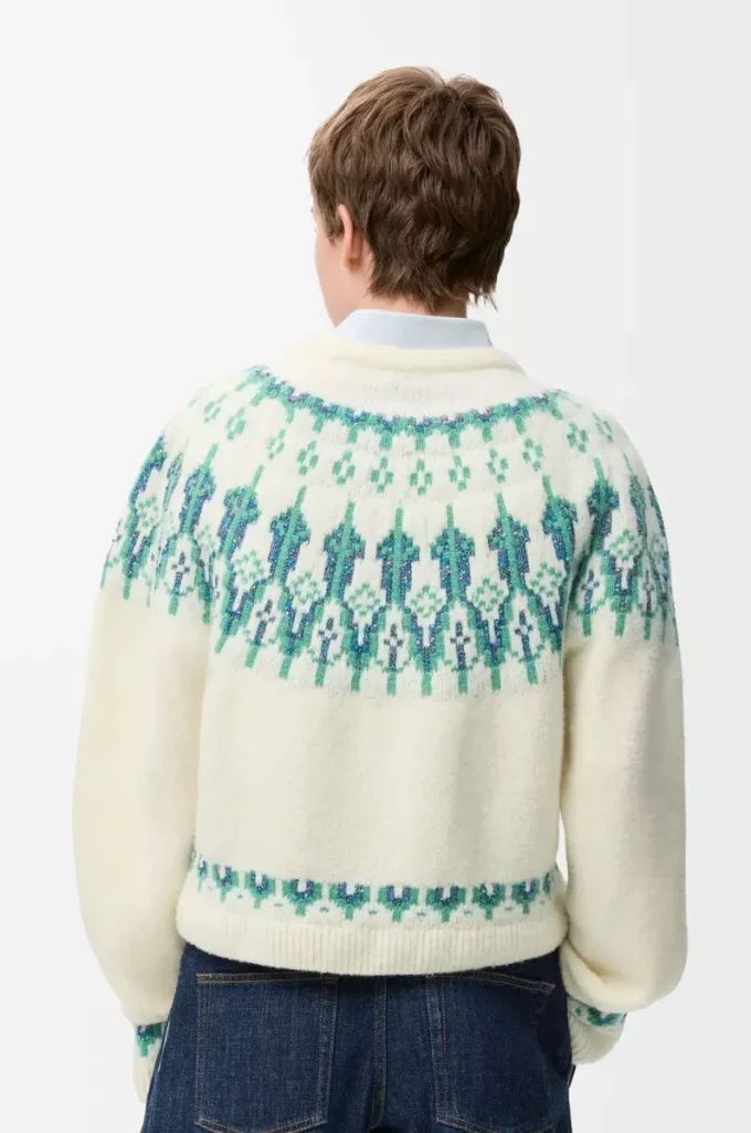 Maglione in misto lana Bianco/Menta