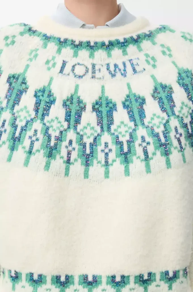Maglione in misto lana Bianco/Menta