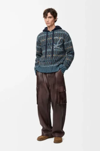 Maglione in misto lana Blu/Multicolore Maglione in misto lana Blu/Multicolore