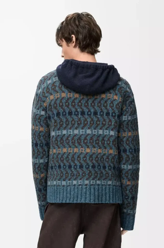 Maglione in misto lana Blu/Multicolore