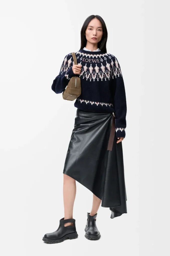 Maglione in misto lana Blu navy/Multicolore Maglione in misto lana Blu navy/Multicolore