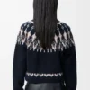 Maglione in misto lana Blu navy/Multicolore Maglione in misto lana Blu navy/Multicolore