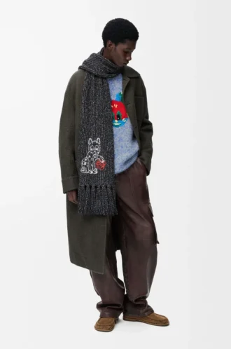 Maglione in misto lana e mohair Blu/Bianco Maglione in misto lana e mohair Blu/Bianco