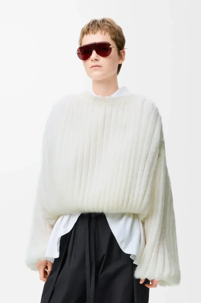 Maglione in misto mohair Bianco