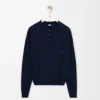 Maglione polo in lana blu navy/nero Maglione polo in lana blu navy/nero