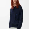 Maglione polo in lana blu navy/nero Maglione polo in lana blu navy/nero