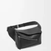 Marsupio Small Puzzle Edge in pelle di vitello classica nera