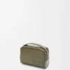 Mini borsa a tracolla per fotocamera in pelle di vitello satinata verde kaki Mini borsa a tracolla per fotocamera in pelle di vitello satinata verde kaki