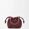 Mini borsa Flamenco in morbida pelle di agnello nappa Dark Burgundy Mini borsa Flamenco in morbida pelle di agnello nappa Dark Burgundy