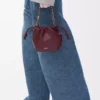 Mini borsa Flamenco in morbida pelle di agnello nappa Dark Burgundy Mini borsa Flamenco in morbida pelle di agnello nappa Dark Burgundy