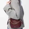 Mini borsa Flamenco in morbida pelle di agnello nappa Dark Burgundy Mini borsa Flamenco in morbida pelle di agnello nappa Dark Burgundy