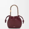Mini borsa Flamenco in morbida pelle di agnello nappa Dark Burgundy Mini borsa Flamenco in morbida pelle di agnello nappa Dark Burgundy