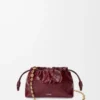 Mini borsa Flamenco in pelle di anguilla bordeaux