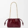 Mini borsa Flamenco in pelle di anguilla bordeaux