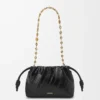 Mini borsa Flamenco in pelle di anguilla Nero