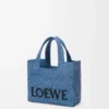 Mini borsa LOEWE Font in rafia Azzurro Mini borsa LOEWE Font in rafia Azzurro