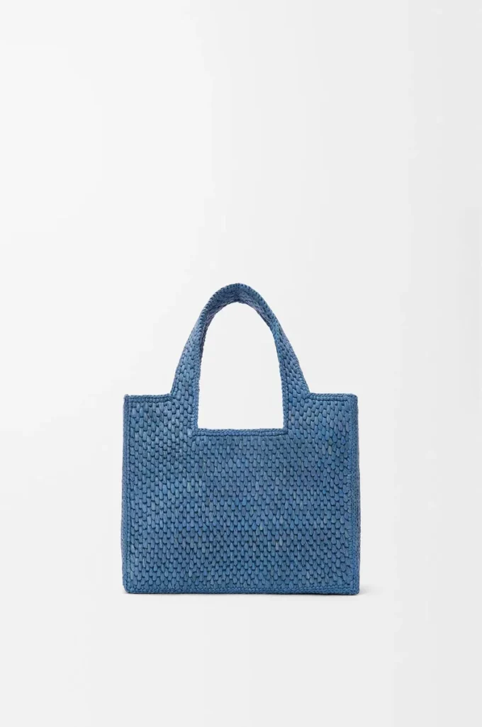 Mini borsa LOEWE Font in rafia Azzurro Mini borsa LOEWE Font in rafia Azzurro