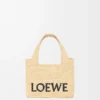 Mini borsa LOEWE Font in rafia naturale