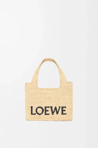 Mini borsa LOEWE Font in rafia naturale Mini borsa LOEWE Font in rafia naturale