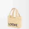 Mini borsa LOEWE Font in rafia naturale