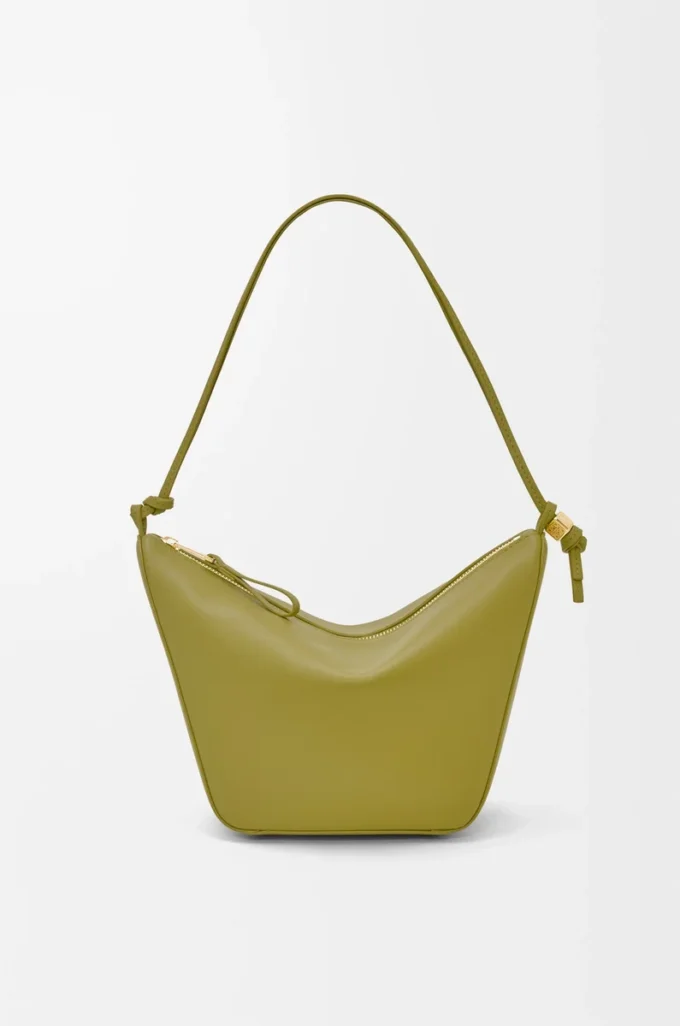 Mini Hammock hobo in classica pelle di vitello Light Moss