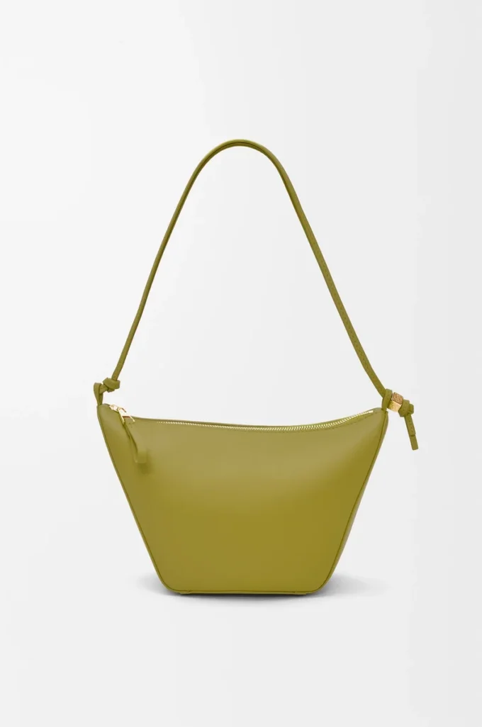 Mini Hammock hobo in classica pelle di vitello Light Moss