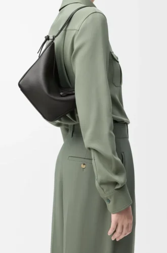 Mini Hammock hobo in pelle di vitello classica Black Mini Hammock hobo in pelle di vitello classica Black