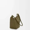Mini Hammock hobo in pelle di vitello classica Dark Khaki
