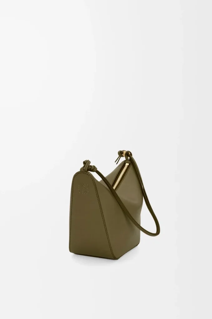 Mini Hammock hobo in pelle di vitello classica Dark Khaki