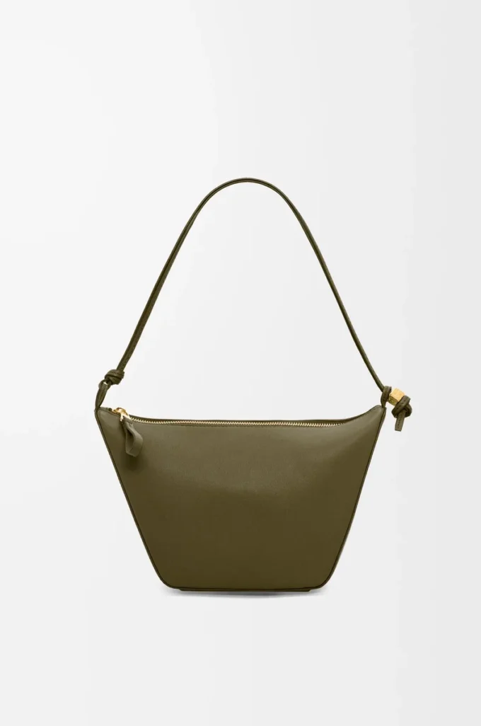 Mini Hammock hobo in pelle di vitello classica Dark Khaki