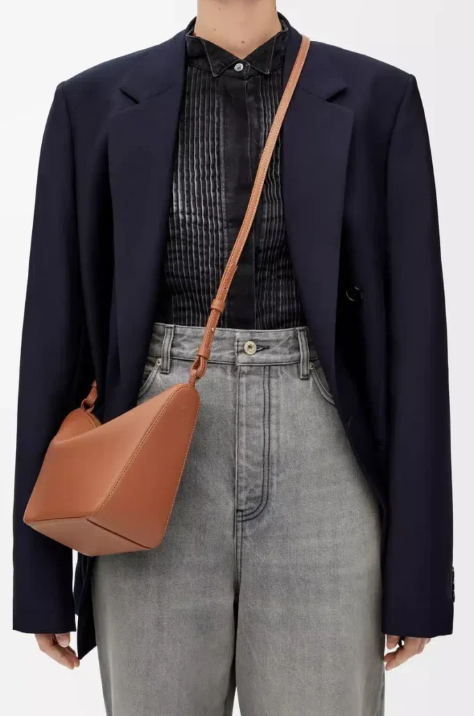 Mini Hammock hobo in pelle di vitello classica Tan