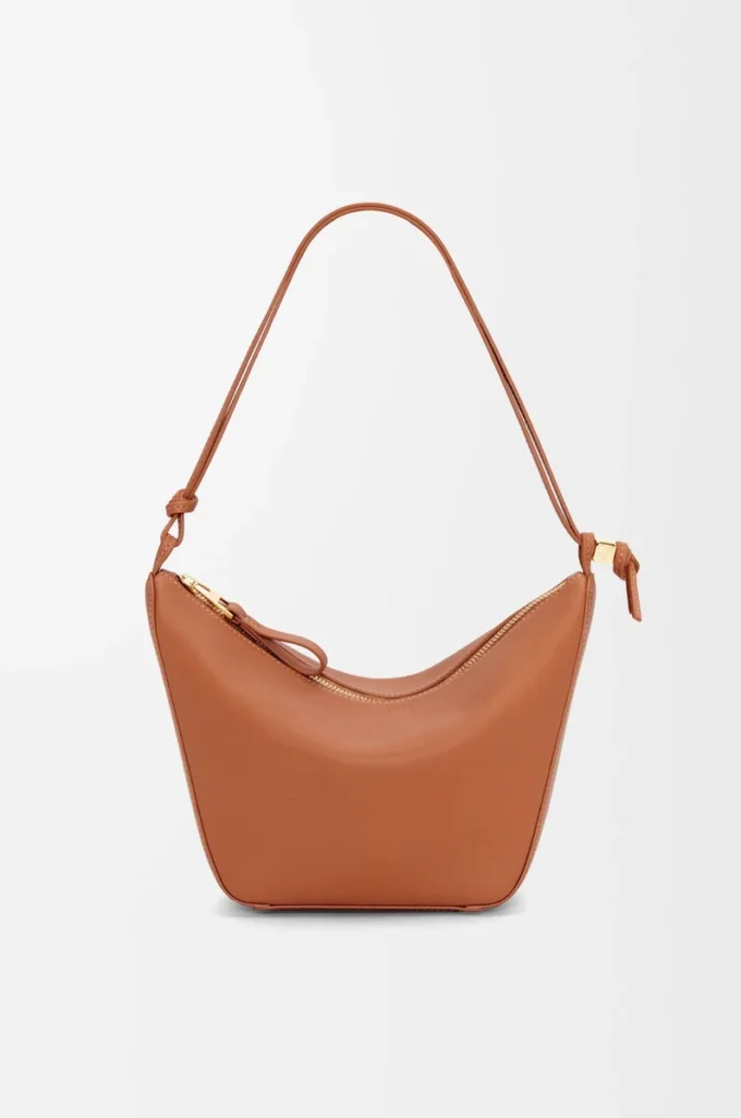 Mini Hammock hobo in pelle di vitello classica Tan