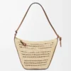 Mini Hammock Hobo in rafia e pelle di vitello Marrone chiaro/Naturale Mini Hammock Hobo in rafia e pelle di vitello Marrone chiaro/Naturale