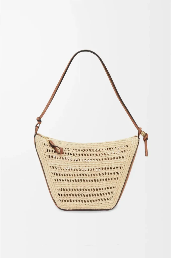 Mini Hammock Hobo in rafia e pelle di vitello Marrone chiaro/Naturale Mini Hammock Hobo in rafia e pelle di vitello Marrone chiaro/Naturale